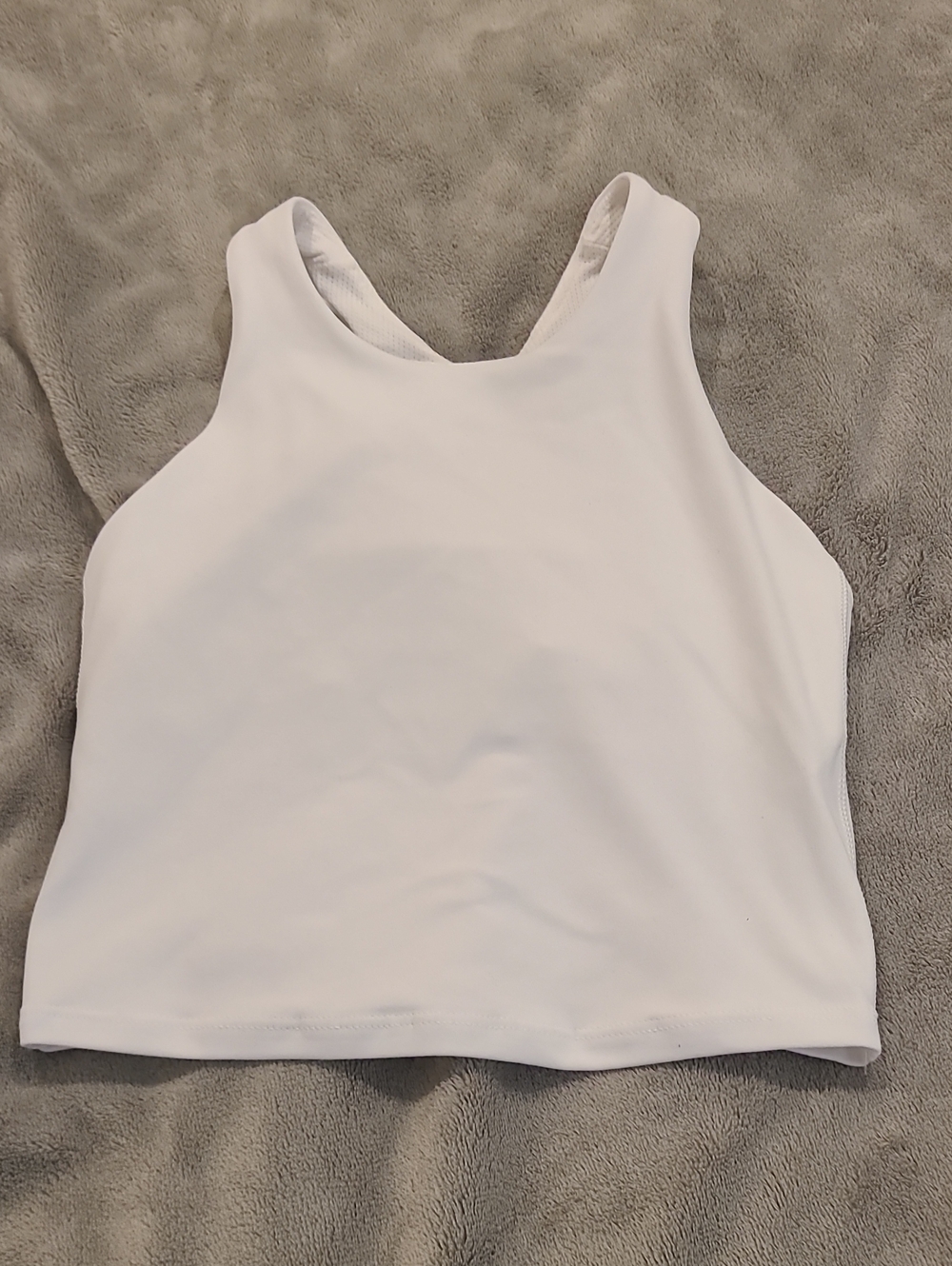 White Cropped Tank Top